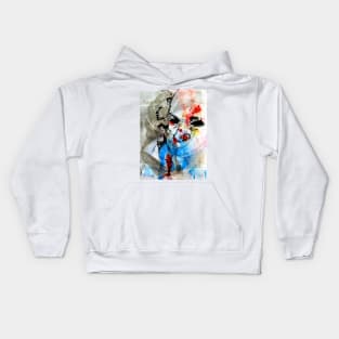 Abstract Ink Painting Portrait Kids Hoodie